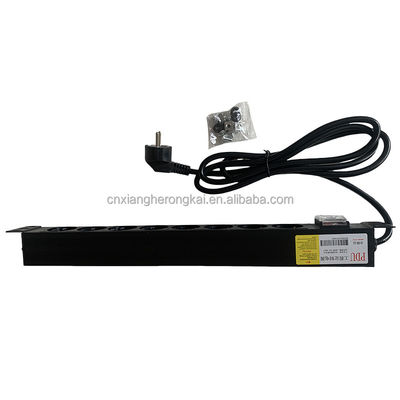 6 voies 8 voies type français PDU16A 250vac Europe Socket Rack monté serveur PDU intelligent