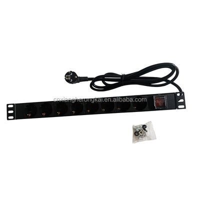 6 voies 8 voies type français PDU16A 250vac Europe Socket Rack monté serveur PDU intelligent