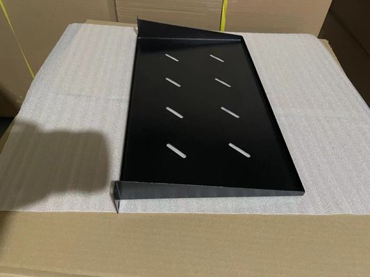 SPCC plateau de clavier ventilé en acier laminé à froid 1U pour plateau de communication monté sur rack