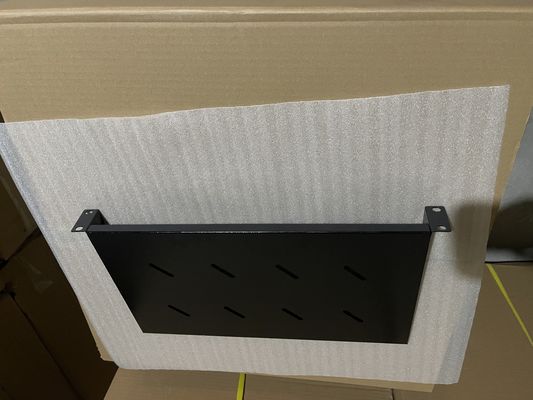 SPCC plateau de clavier ventilé en acier laminé à froid 1U pour plateau de communication monté sur rack