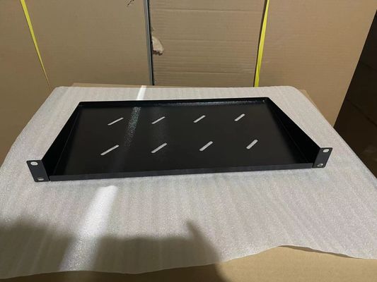 SPCC plateau de clavier ventilé en acier laminé à froid 1U pour plateau de communication monté sur rack