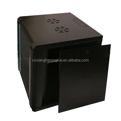Armoire de rangement de réseau noir personnalisé de 19 pouces avec boîtier en métal de porte de verre Serveur OEM